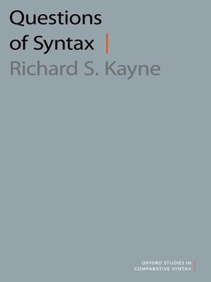 cover image of Questions of Syntax